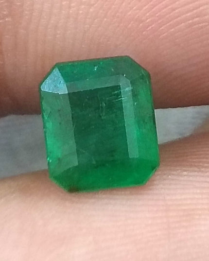 2.09ct Deep Velvet Green Zambian Emerald Minor Oiled Loose Gemstone