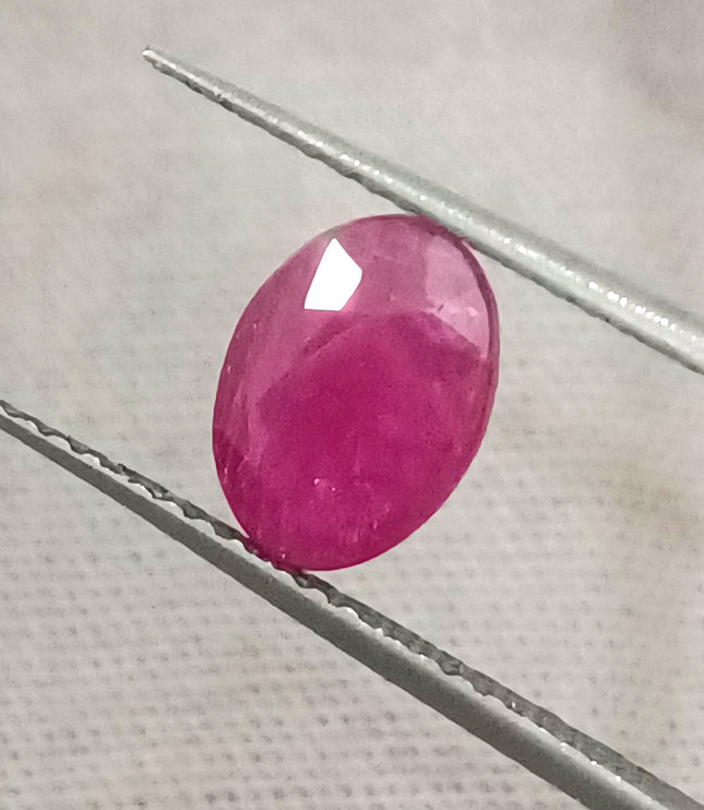 GSI Certified 1.32ct Mozambique Ruby, Natural untreated Gemstone