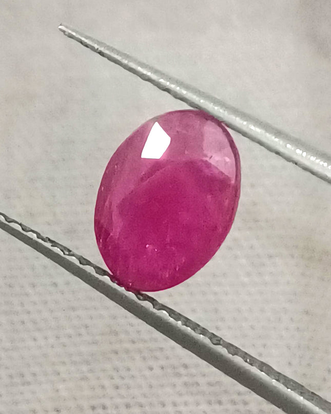 GSI Certified 1.32ct Mozambique Ruby, Natural untreated Gemstone