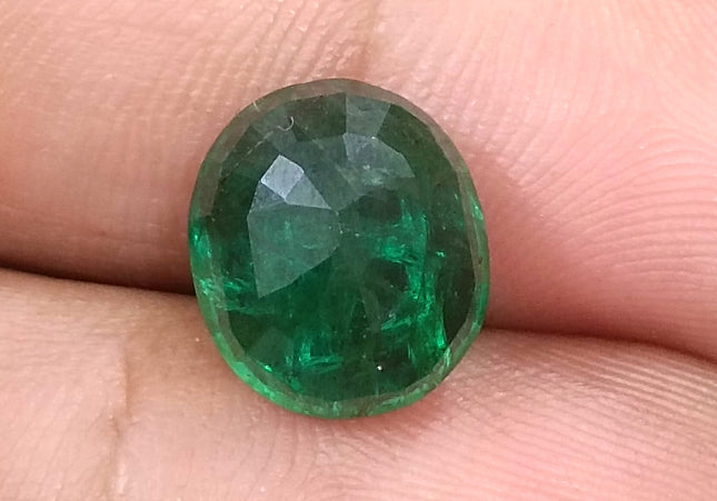 5.68ct Deep Green Natural Emerald, Earth Mined Loose Gemstone