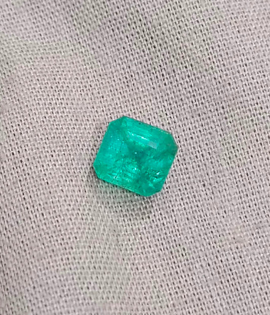 1.68ct Medium Vivid Green Panjshir Emerald, 100% Natural Earth Mined Gemstone