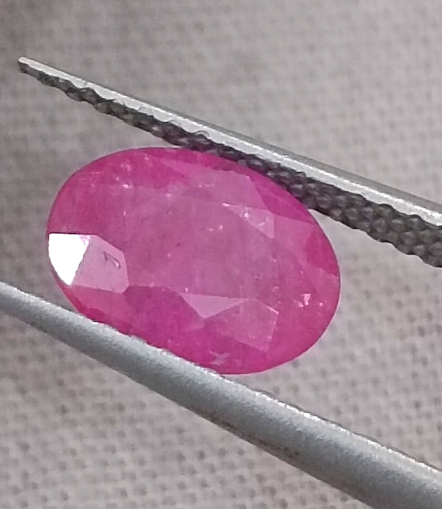 GSI Certified 1.37ct Mozambique Ruby, Natural Untreated Gemstone