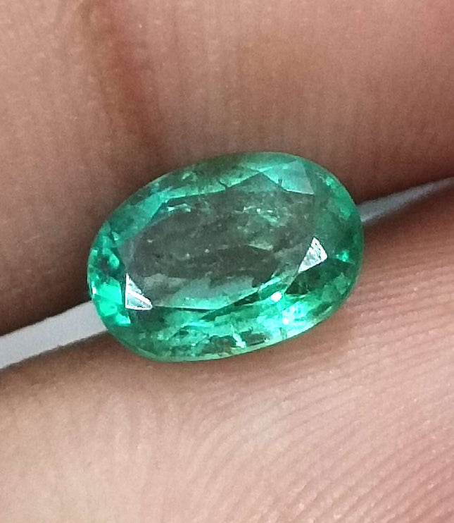 1.38ct Certified Zambian Natural Emerald.