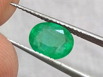 1.70ct Natural Panjshir Emerald Medium Vivid Green Oval Cut Loose Gemstone
