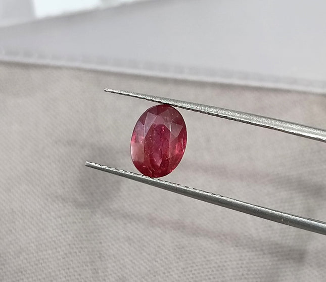 1.11ct Unheated Natural Ruby SGL Certified Mozambique Rasberry Red Oval Loose Gemstone