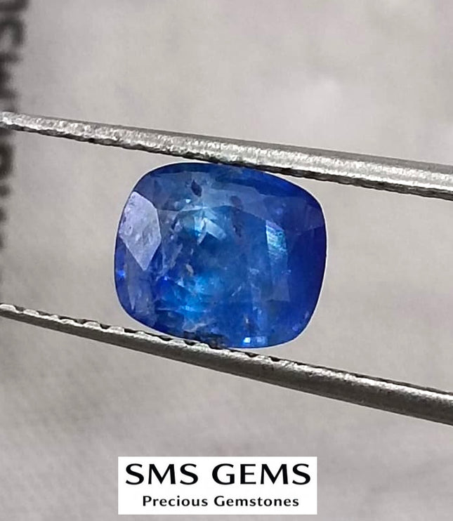 Natural Blue Sapphire 1.63ct Certified Medium Deep Color Sri Lanka Cushion Cut Loose Gemstone