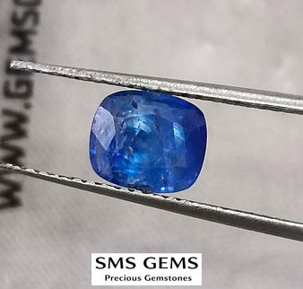 Natural Blue Sapphire 1.63ct Certified Medium Deep Color Sri Lanka Cushion Cut Loose Gemstone