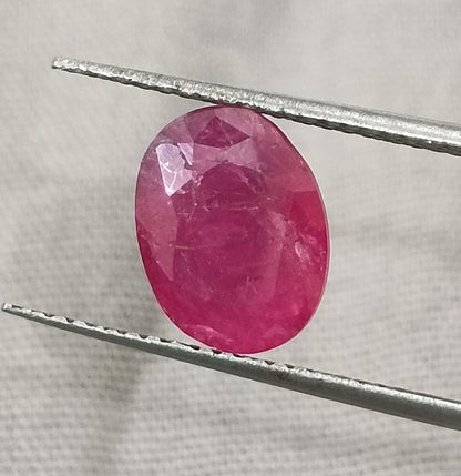 2.72ct African Ruby Certified By GSI, Natural Untreated Gemstone