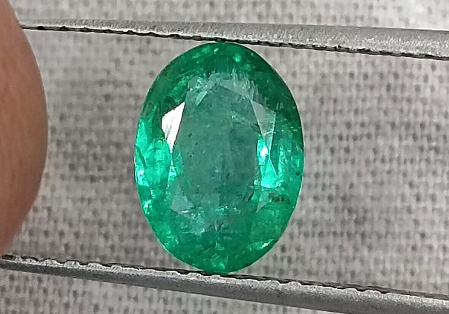 1.24ct Quality Natural Zambian Emerald Stone Spring Green Color Gemstone