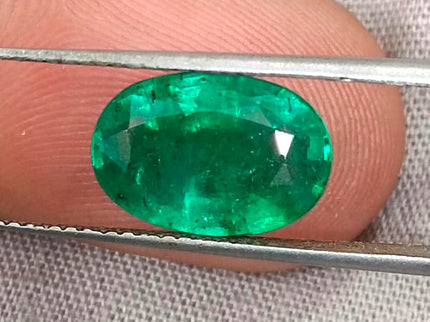 Swat Emerald 3.60ct Vivid Deep Green Natural Oval Cut Loose Gemstone
