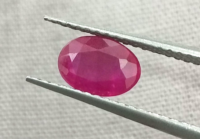 GSI Certified 0.85ct Blood Red Ruby, Natural Untreated Gemstone