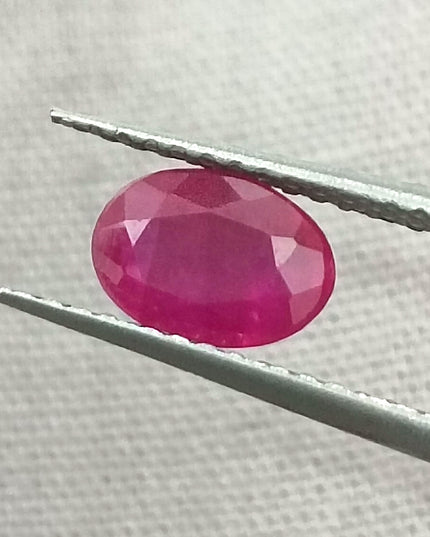 GSI Certified 0.85ct Blood Red Ruby, Natural Untreated Gemstone