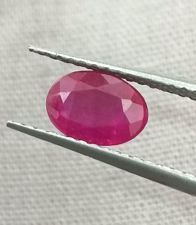 GSI Certified 0.85ct Blood Red Ruby, Natural Untreated Gemstone