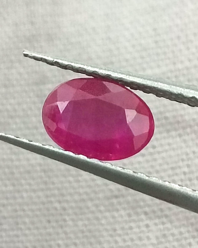 GSI Certified 0.85ct Blood Red Ruby, Natural Untreated Gemstone
