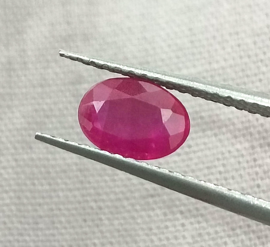 GSI Certified 0.85ct Blood Red Ruby, Natural Untreated Gemstone