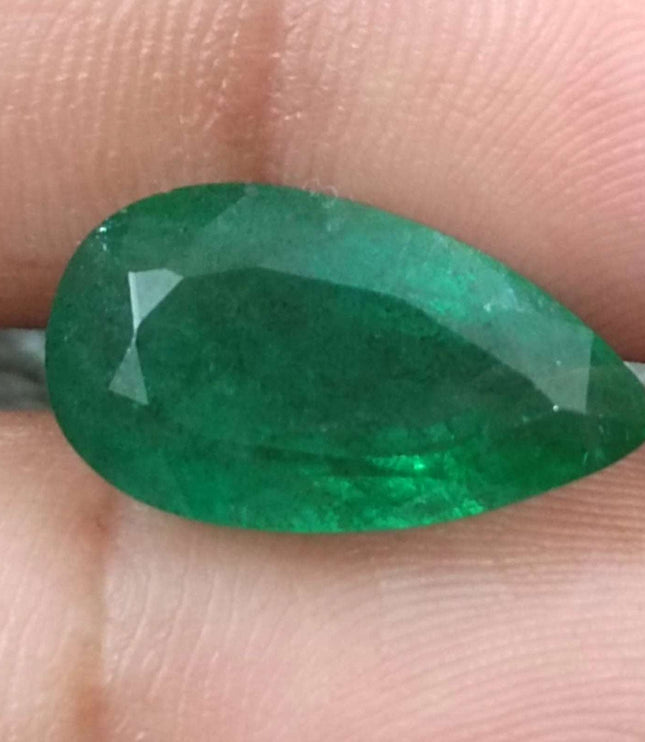 9.61ct Deep Vivid Green Natural Emerald, Earth Mined Gemstone