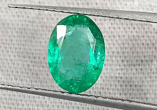1.24ct Quality Natural Zambian Emerald Stone Spring Green Color Gemstone