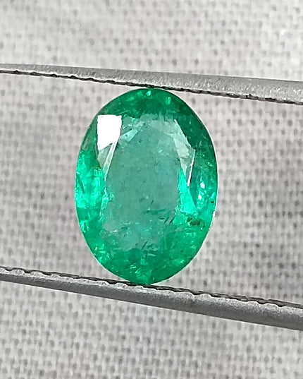 1.24ct Quality Natural Zambian Emerald Stone Spring Green Color Gemstone