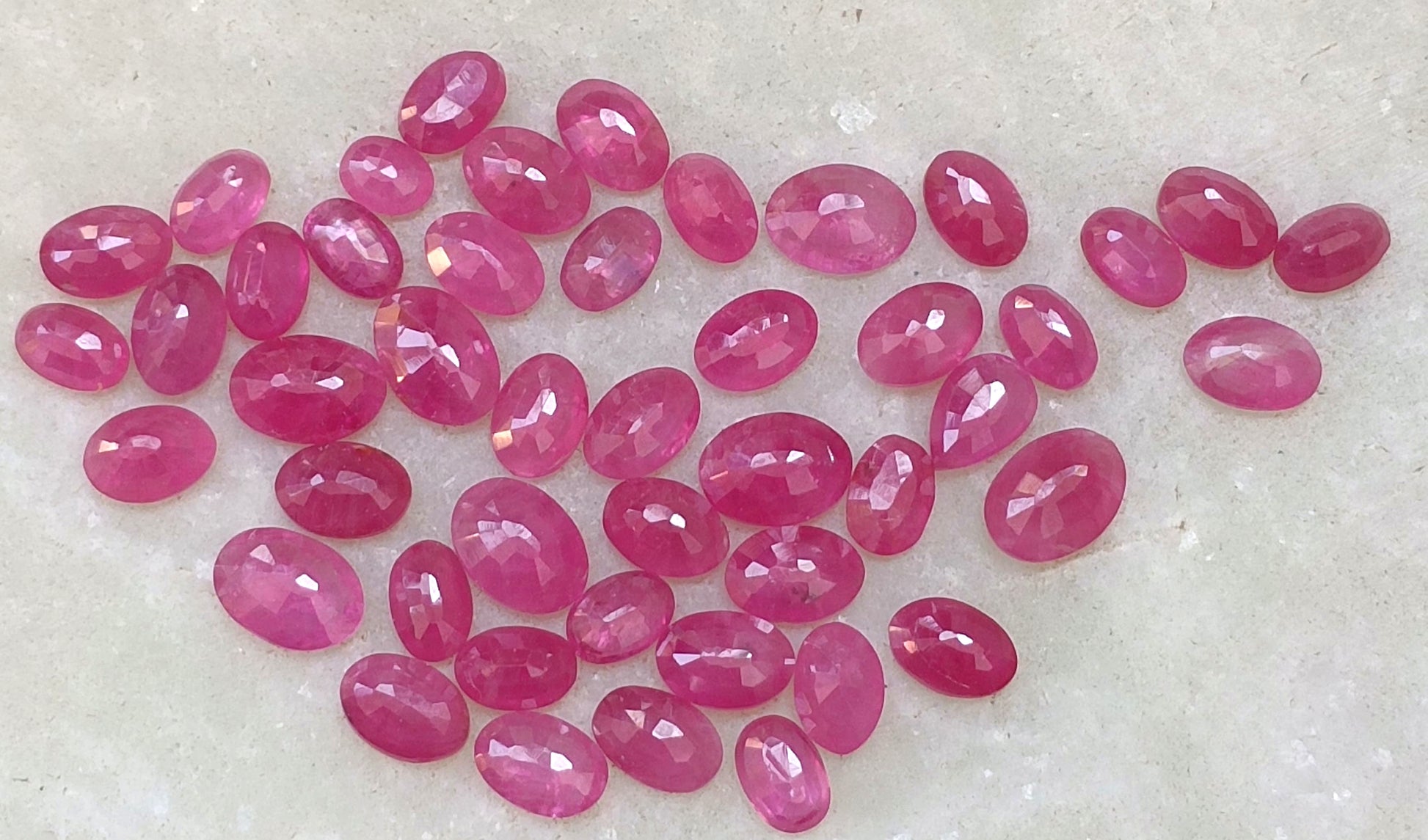 38.03ct African Ruby Lot, Natural Earth Mined Gemstones - SMSGEMS 