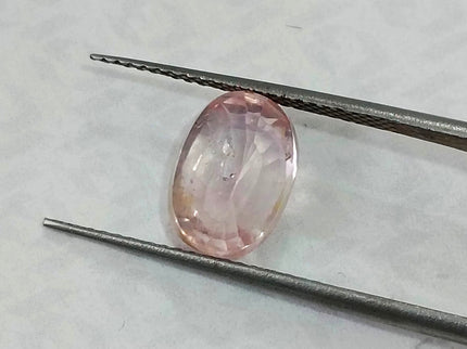Padparadscha Sapphire 3.36ct IGI Certified Orangy Pink Oval Cut Loose Gemstone