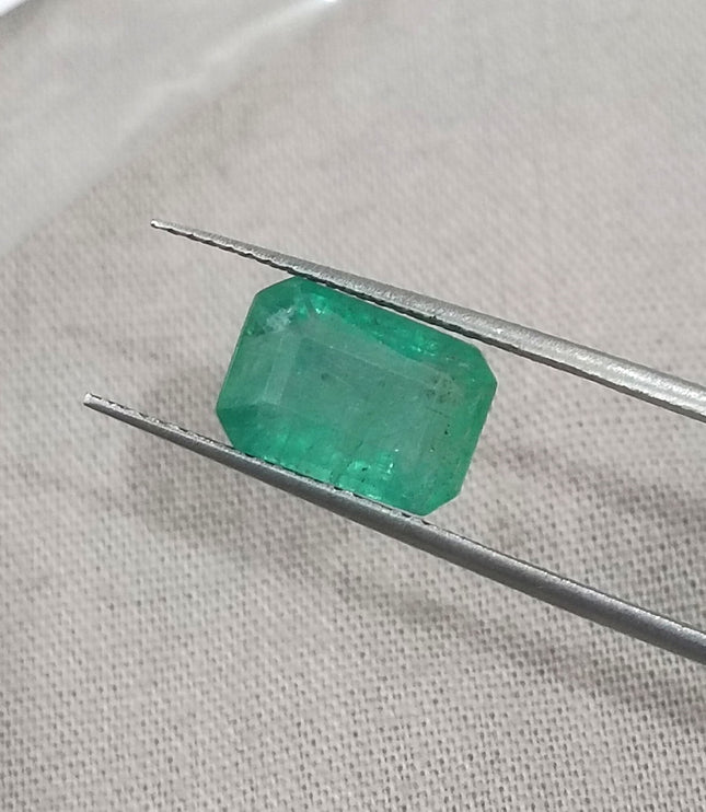 Russian Emerald 2.71ct Sea Green SGL Certified Octagon Cut Minor Oil Gemstone