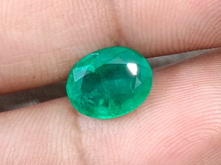 2.72ct Natural Emerald Medium Deep Spring Green Oval Cut SGL Certified Gemstone