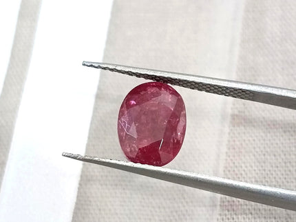 2.23ct Untreated Natural Ruby SGL Certified Deep Rasberry Red Oval Loose Stone