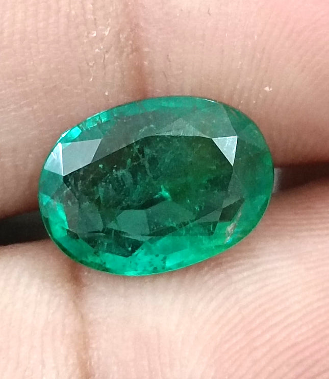Certified 3.40ct Zambian Emerald