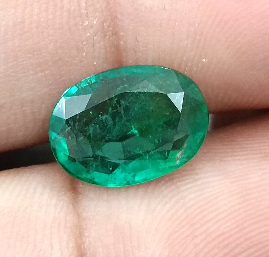 Certified 3.40ct Zambian Emerald