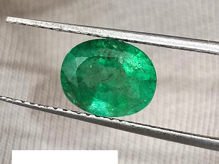 Panjshir Emerald 1.61ct Certified Natural Vivid Medium Deep Green Oval cut Loose Gemstone