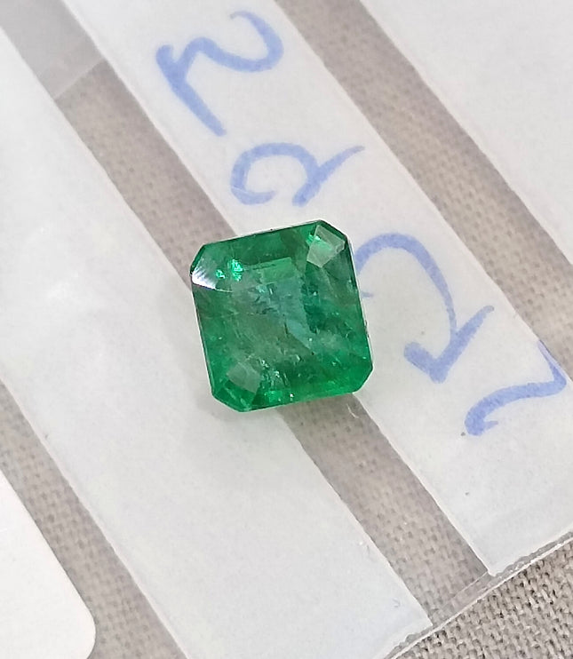 1.59ct Colombian Emerald Natural SGL Certified Medium Deep Green Octagon Cut Loose Gemstone