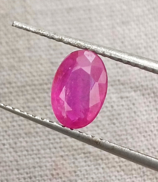 GSI Certified 0.92ct Mozambique Ruby, Natural Untreated Gemstone