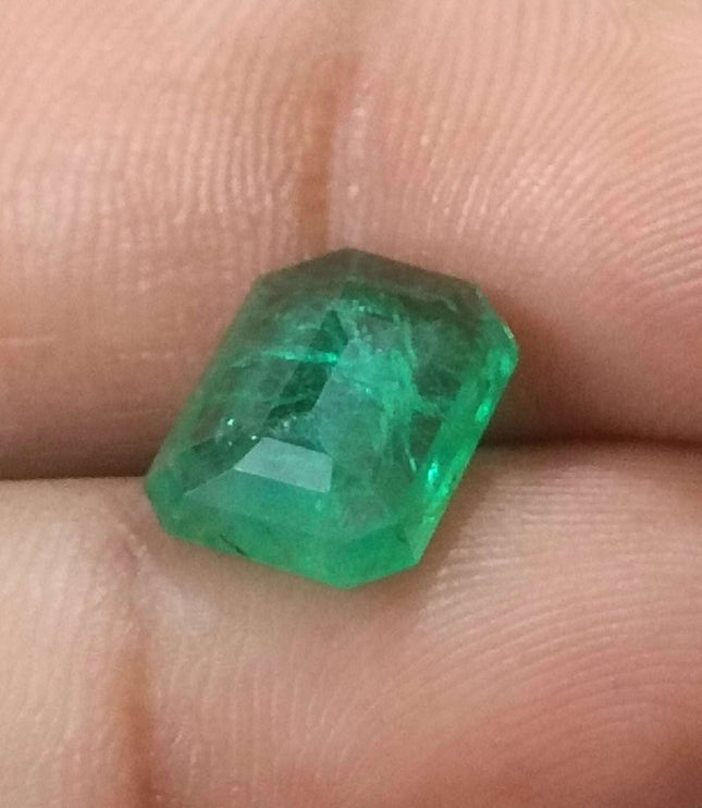 3.94ct Certified Zambian Natural Emerald Stone