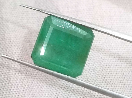 Zambian Emerald 5.30ct Natural Significant Clarity Enhanced Octagon Cut Loose Gemstone