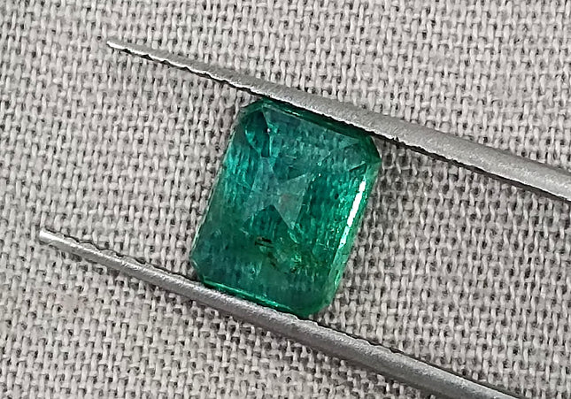 1.27ct Quality Natural Zambian Emerald Stone Deep green Gemstone
