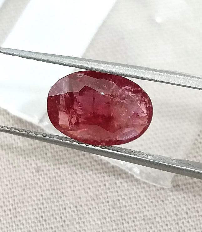 2.59ct Unheated Natural Ruby Mozambique SGL Certified Wine Red Oval Loose Gemstone