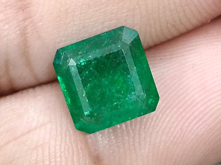 Natural Emerald 3.57ct Certified Deep Velvet Green Octagon Cut Loose Gemstone