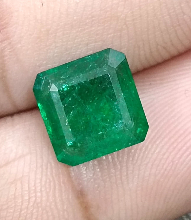 Natural Emerald 3.57ct Certified Deep Velvet Green Octagon Cut Loose Gemstone
