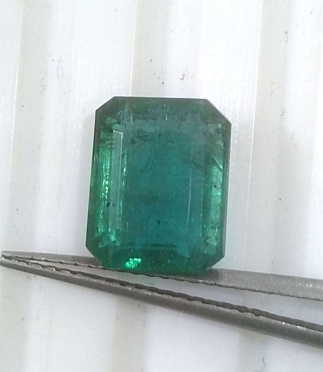 Zambian Emerald 2.76ct Certified Natural Deep Green Loose Gemstone