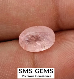 3.38ct Unheated Padparadscha Sapphire Natural GSI Certified Oval Orangy Pink Gemstone