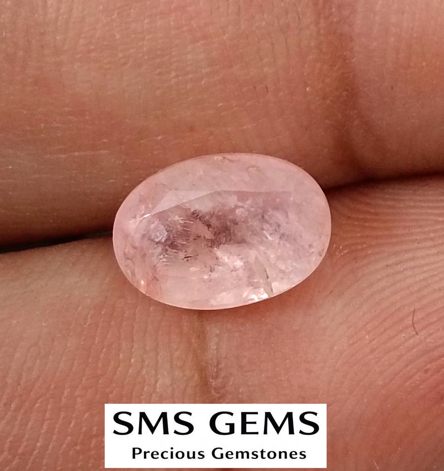 3.38ct Unheated Padparadscha Sapphire Natural GSI Certified Oval Orangy Pink Gemstone