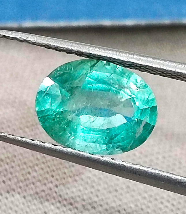 1.52ct Pastel Green Emerald Natural Earth Mined Gemstone