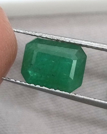 3.63ct/2pcs Emerald Cut Zambian Emerald Pair Natural Loose Gemstones