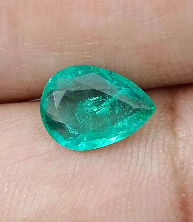 GSI Certified 1.65ct Zambian Natural Emerald