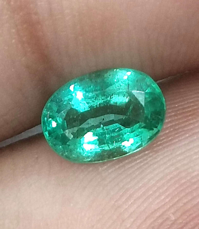 1.38ct Certified Zambian Natural Emerald.