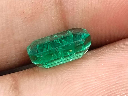 Panjshir Emerald 2.18ct Certified Medium Light Green Octagon Cut Loose Gemstone