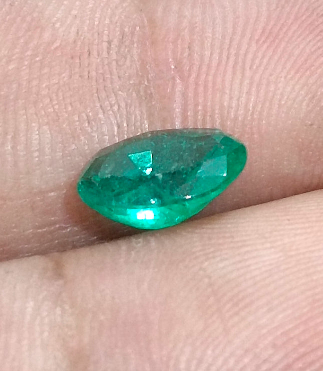 1.74ct Natural Emerald Deep Green Zambia Oval Cut SGL Certified Minor Oil Gemstone