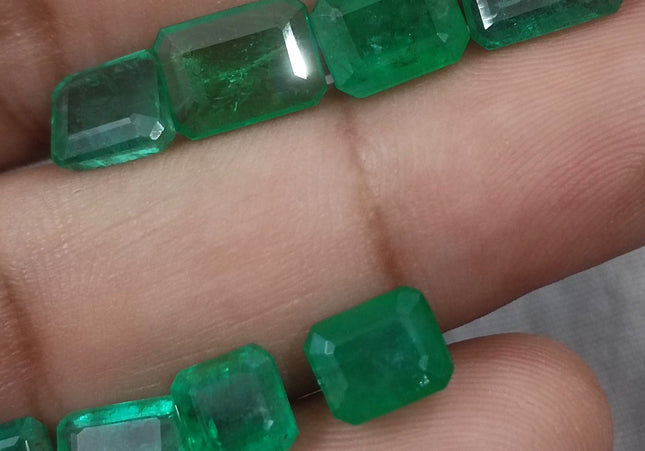 13.63ct Natural Zambian Emerald Parcel Earth Mined Loose Gemstones