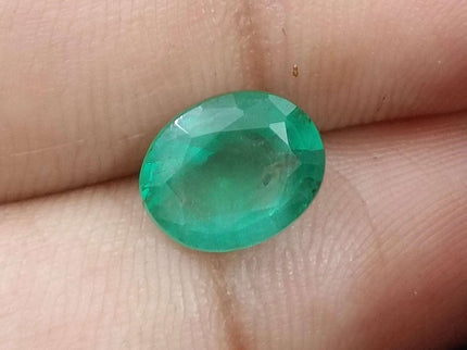 Certified 2.47ct Natural Zambian Emerald Stone.