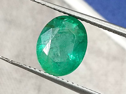 Zambian Emerald 2.28ct Certified Intense Green Oval Cut Loose Gemstone